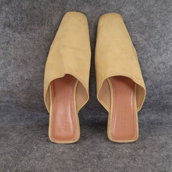 Asos Design Shoes Womens 6 Mule Flats Slip On Casual Classic Square Toe Beige - Picture 6 of 13